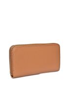 Cognac leren portemonnee - 11x20x2,5 cm