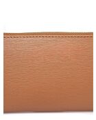 Cognac leren portemonnee - 11x20x2,5 cm