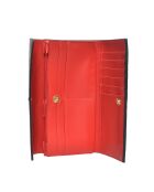 Cognac leren portemonnee - 8,5x18,5x1 cm