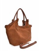 Hobo-tas in cognacsuède - 29x42x11 cm