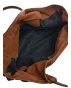 Hobo-tas in cognacsuède - 29x42x11 cm