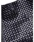 Zwarte leren draagtas - 35x46x16 cm