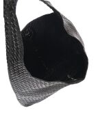 Zwarte leren draagtas - 35x46x16 cm