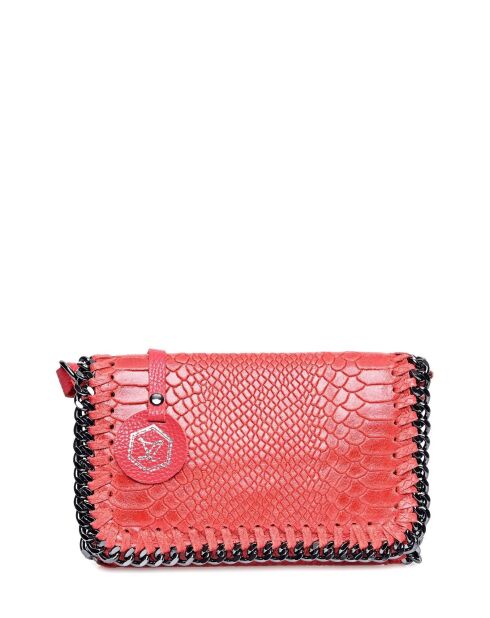 Rode leren etui - 15x22x6 cm