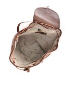 Bruine leren rugzak - 32x36x14 cm