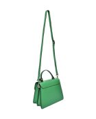 Groene leren handtas - 19x23x11 cm