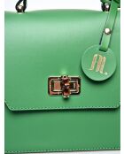 Groene leren handtas - 19x23x11 cm