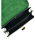 Groene leren handtas - 19x23x11 cm