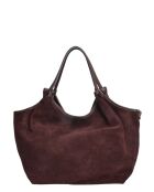 Bordeauxrode hobotas van suède - 29x42x11 cm