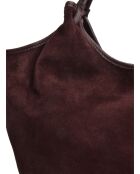 Bordeauxrode hobotas van suède - 29x42x11 cm