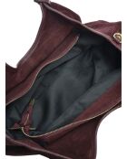 Bordeauxrode hobotas van suède - 29x42x11 cm