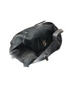 Zwarte leren draagtas - 38x54x19cm