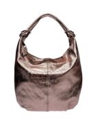 Bronzen leren Hobo-tas - 35,5x40,5 cm