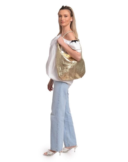 Hobo tas in goudkleurig leer - 35,5x40,5 cm