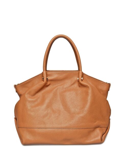 Cognac leren handtas - 31x33x20 cm