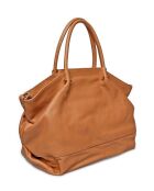 Cognac leren handtas - 31x33x20 cm