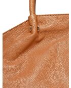 Cognac leren handtas - 31x33x20 cm