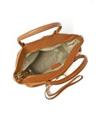 Cognac leren handtas - 31x33x20 cm
