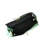 Groene leren tas met handgreep aan de bovenkant - 13x19x7 cm