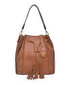Emmertas van cognac leer - 25x24x12,5 cm