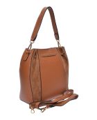 Emmertas van cognac leer - 25x24x12,5 cm