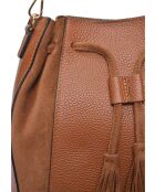 Emmertas van cognac leer - 25x24x12,5 cm