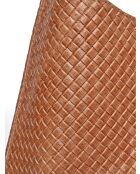 Cognac leren draagtas - 35x46x16 cm