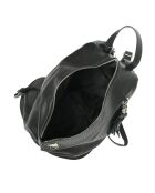 Zwarte leren rugzak - 43,5x35x17 cm