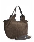 Hobo-tas in chocoladesuède - 29x42x11 cm