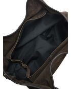 Hobo-tas in chocoladesuède - 29x42x11 cm