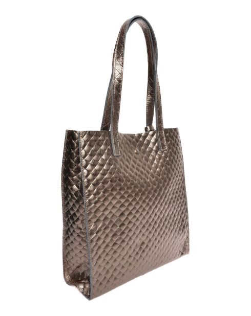 Bronzen leren schoudertas - 33x31x9 cm