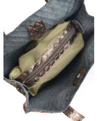 Bronzen leren schoudertas - 33x31x9 cm