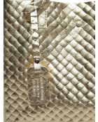 Gouden leren schoudertas - 33x31x9 cm