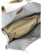 Gouden leren schoudertas - 33x31x9 cm