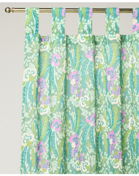 Rideau en coton Allegria vert - 260 x 110 cm