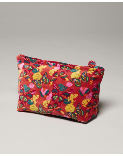 Trousse de toilette en coton Holy argile rouge - 33 x 19 x 13 cm
