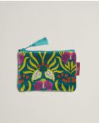 Pochette en coton Muguet bleu bayou - 15 x 11 cm