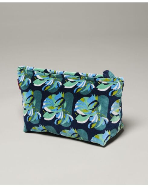 Trousse de toilette en coton Split marine - 33 x 19 x 13 cm