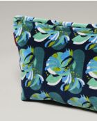 Trousse de toilette en coton Split marine - 33 x 19 x 13 cm