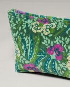 Trousse de toilette en coton Allegria verte - 33 x 19 x 13 cm