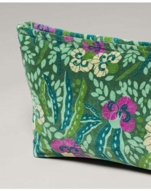 Trousse de toilette en coton Allegria verte - 33 x 19 x 13 cm