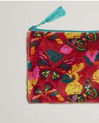 Pochette en coton Holy argile rouge - 21 x 24 cm