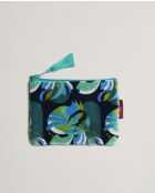Pochette en coton Split marine - 15 x 11 cm