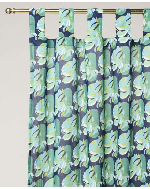 Rideau en coton Split marine - 260 x 110 cm