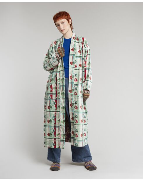 Peignoir en velours Dundee sauge