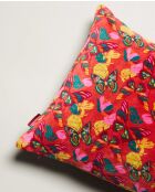 Holy katoenen kussen rode klei - 55 x 35 cm