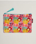 Pochette Mackintosh in cotone color corallo - 21 x 24 cm
