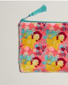Pochette Mackintosh in cotone color corallo - 21 x 24 cm