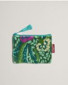 Pochette en coton Allegria verte - 15 x 11 cm