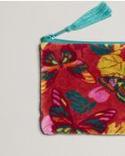 Pochette en coton Holy argile rouge - 15 x 11 cm